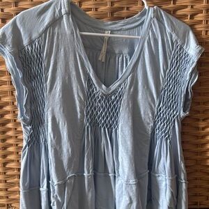 Anthropologie Smocked Swing Tee